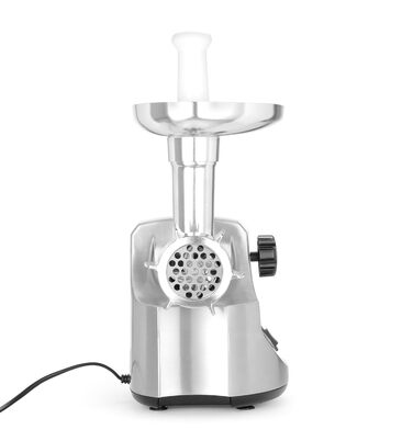 М'ясорубка електрична HENDI з насадками для ковбас, стейків та 3 трубочками для фаршу, 400 Вт, рожева