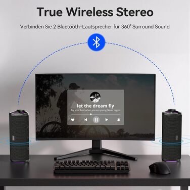 Портативна Bluetooth-колонка Oraolo, бездротова музична система, чорна
