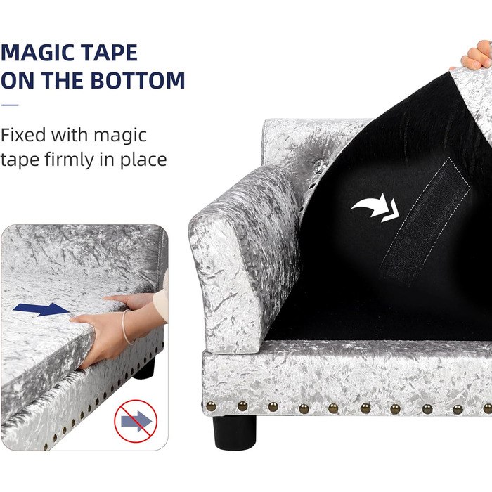 Софа для собак BingoPaw Luxus XXL: зручна лежанка для великих собак з м'яким кріслом та спинкою, сірого кольору, 120x74x40 см