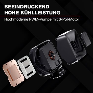 Система водяного охолодження be quiet! Pure Loop 3 240 мм для AMD/Intel, 2x 120 мм вентилятори Pure Wings 3, тиха помпа