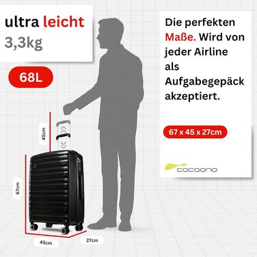 Чорний валіза-тролі 100 літрів з TSA замком - міцний хардкор корпус