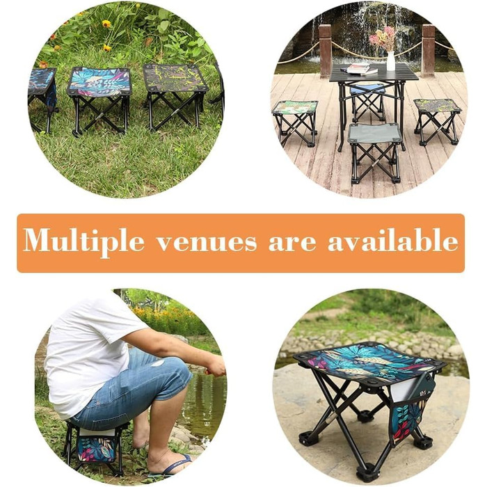 Крісло для кемпінгу, складане, портативне, для риболовлі, туризму, саду та пляжу, з сумкою