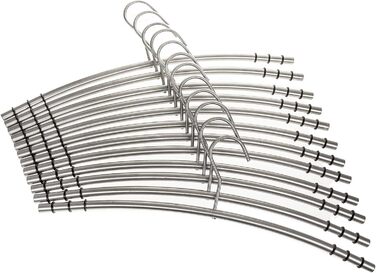 SIDCO Clothes Hangers Stainless Steel 12 x Coat Hangers Metal Hangers Hanger Set with Non-Slip