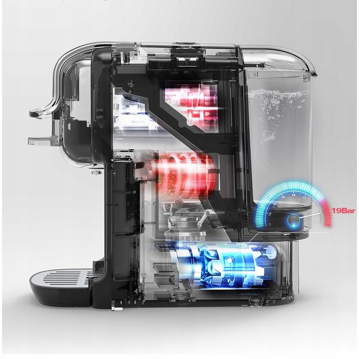Капсульна кавомашина HiBREW H2B-GR, 20 бар, сіра