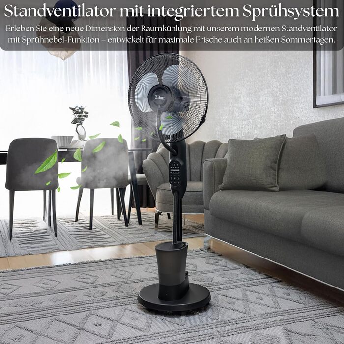 3-в-1 Вентилятор з водяним охолодженням, кліматизатор, очищувач повітря - Aircooler Tower Fan Vader Black