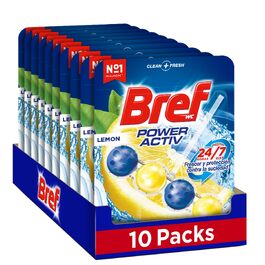 Гель-блочок для унітаза Bref Aktive Kraft Лимон, 10 шт x 50 г (загальна вага 500 г)