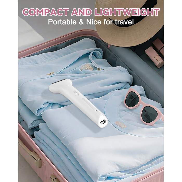 Епілятор для жінок 5-в-1: гоління, стрижка, триммінг обличчя, тіла та бікіні. Вологостійкий, акумуляторний тример з USB-зарядкою