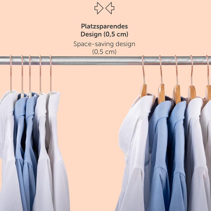 Blumtal Clothes Hangers, 50 Pieces - Velvet Clothes Hangers, 360° Rotatable and Load-Bearing - Space-Saving and Non-Slip Clothes Hangers - White Clothes Hangers with Velvet Covering - Velvet Hangers / Velvet Hangers - Shirt Hangers White