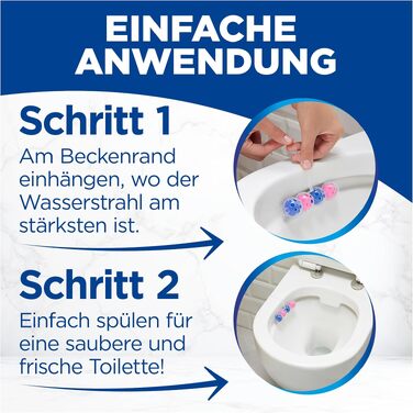 Освіжувач для унітаза WC Frisch Kraft Aktiv Duftspüler Blütenfrische, підвісний блок для туалету (10 шт)