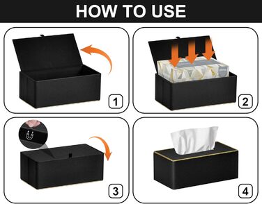 Скляна коробка для серветок квадратна, шкіряна, чорна перламутр - органайзер для ванної, спальні, кухні, офісу