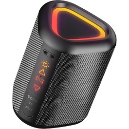 Портативна Bluetooth колонка Aowoka з підсвічуванням, 30 Вт, водонепроникна IPX7, покращений бас, Bluetooth 5.4, для подорожей, спорту, вечірок, велоспорту
