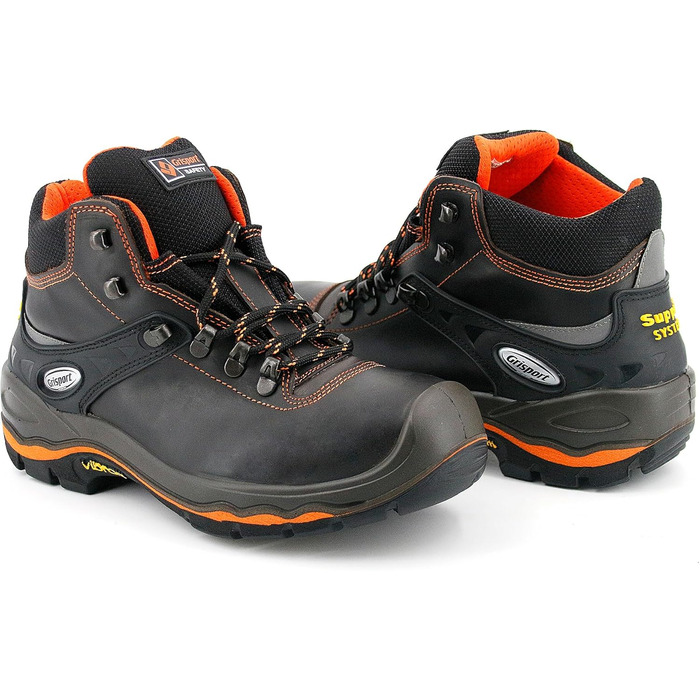 Черевики робочі Grisport Marmolada S3 Hro Hi SRC для чоловіків, шкіряні, 45 EU, колір: коричневий