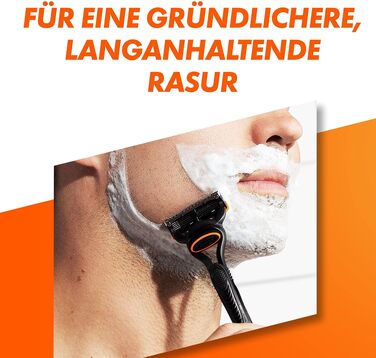 Бритва Gillette Fusion5 для чоловіків, металевий корпус, чорна (1 бритва + 4 змінні касети)