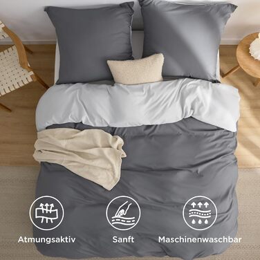 BEDSURE Комплект постільної білизни 135x200 (4 частини) - зелений ліс. 2 наволочки 135x200 см + 2 наволочки 80x80 см, комплект постільної білизни ÖKO-TEX з поліестеру мікрофібри з застібкою-блискавкою.