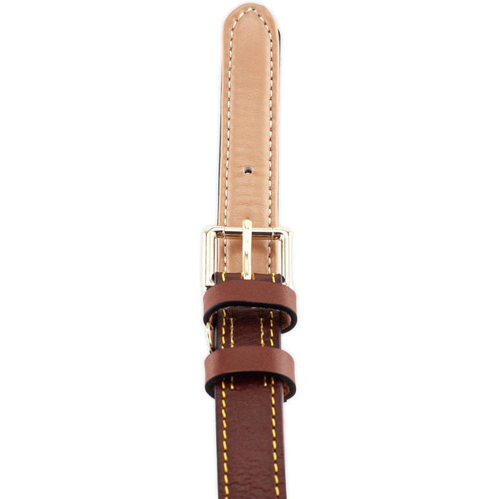 Нашийник для собак Brute Strength з натуральної шкіри, чорний, з чорними швами (M, 36-43 см)