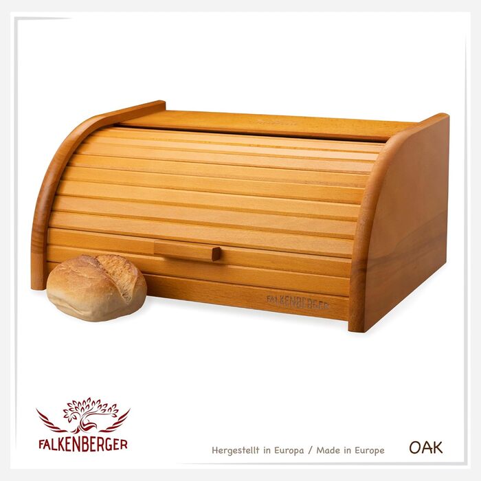 Brotbox FALKENBERGER з буку, 38x28x18 см, XL, традиційна, ручної роботи (Мед)
