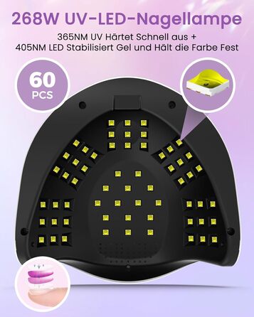 LED UV лампа для нігтів NAILGIRLS 150W з таймером, автосенсором та LCD дисплеєм. Підходить для гелевих нігтів пальців та ніг. Знімний магнітний майданчик.