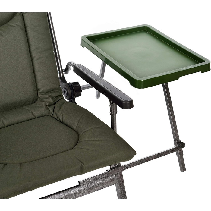 Крісло для риболовлі Carp Angelstuhl F5R ST/P Deluxe з високою спинкою, столиком та тримачем для вудлищ, матеріал: поліестер