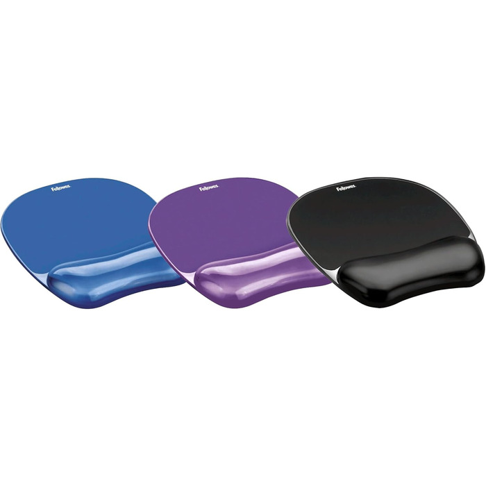 Підставка для зап'ястя Fellowes Crystals Gel з підкладкою для миші, фіолетова