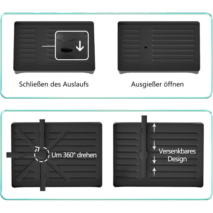 Сушарка для посуду 2-ярусна з піддоном, поворотний вилив, сушарка для посуду Abtropfgestell