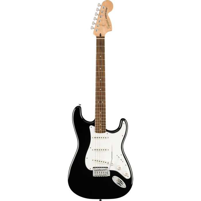 Squier Stratocaster E-Gitarre Affinity Series™ Black Micro Pack з аксесуарами та Fender Play.
