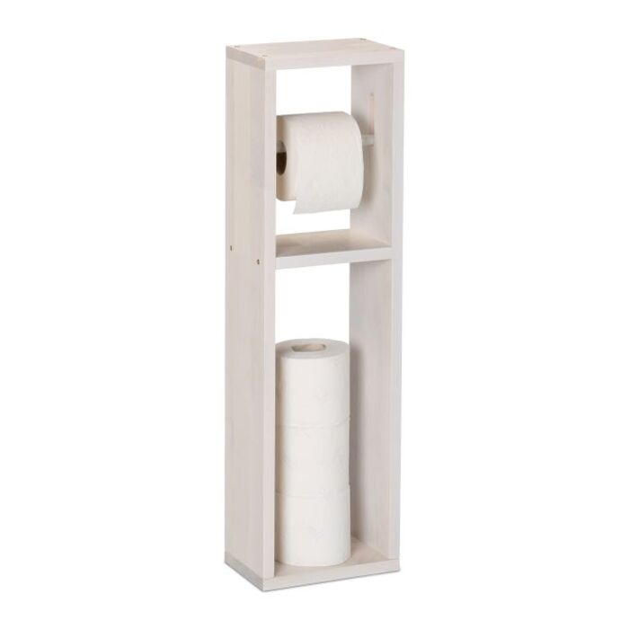 Relaxdays Toilet Paper Holder Vintage-White