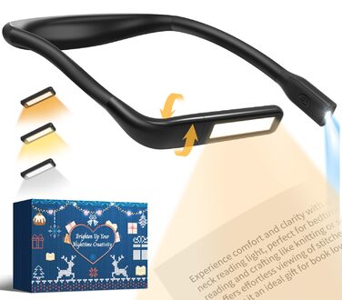 LED лампа на шию для читання та рукоділля Buch - 3 кольори, чорна