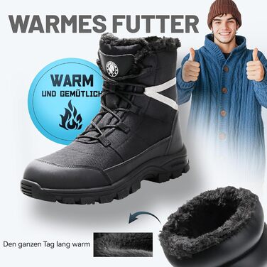 Зимові робочі черевики ANGRYRAM: тепла та безпечна модель для жінок та чоловіків (44 EU, чорний)