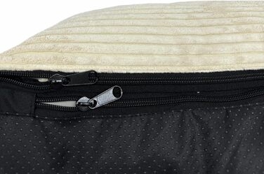 Ортопедичне ліжко для собак Elropet з м'якого корду, кошик для собак (Оливковий, Кремово-білий), XS/S/M/L/XL, XXL (145x110x30cm)