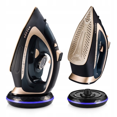 Бездротова парова праска MOZANO Gold, 2600 Вт, керамічна підошва, LED-підсвітка