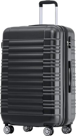 Набір валіз Beibye Zwillingsrollen - 3 шт. (M, L, XL), чорний, жорсткий корпус