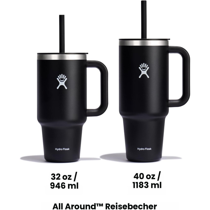 Термостакан Hydro Flask Travel Tumbler 1.2 л з трубою, нержавіюча сталь, вакуумна ізоляція, White