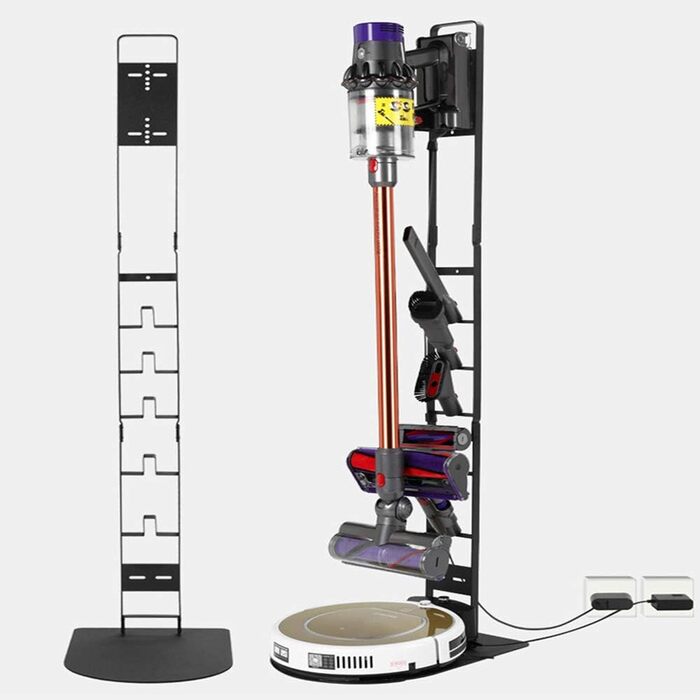 Vacuum Cleaner Holder, Stand Holder Bracket for Dyson V15 V12 V11 V10 V8 V7 V6 and other Handheld Vacuums, Vacuum Freestanding Floor Stand, No Wall Drilling (Black)