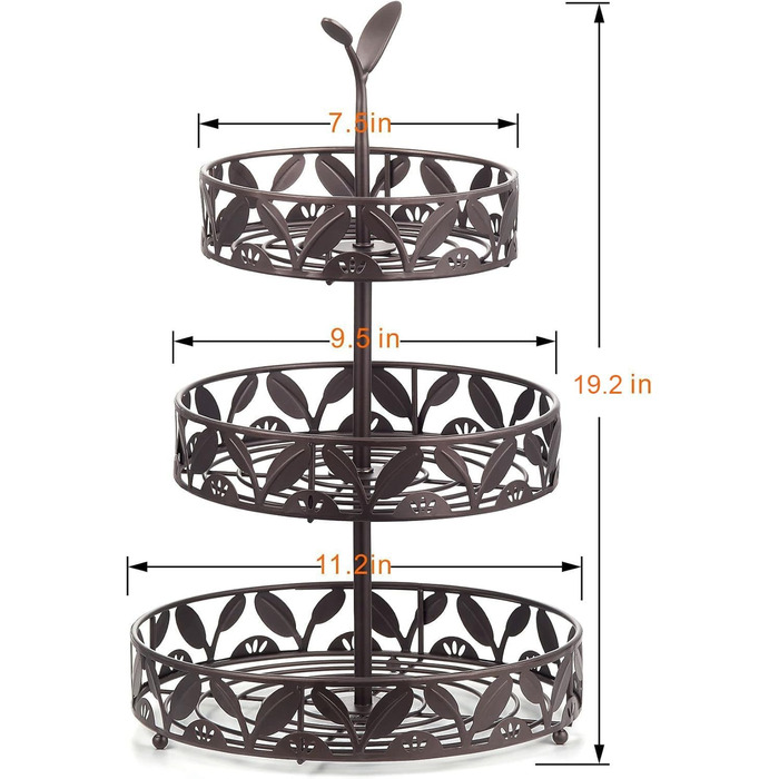 Багатоярусна фруктова корзина для кухні, підставка для фруктів, знімна корзина для зберігання, стійка для кухонного столу, робочої поверхні, обіднього столу