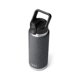 Термос-пляшка YETI Rambler 750 мл зі сталі з вакуумною ізоляцією та кришкою зі соломинкою, колір Black Stone