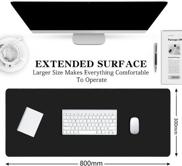 Килимок для миші ігровий RGB 800x300mm XXL, великий, з підсвічуванням 14 режимів, 7 LED кольорів, вологостійкий, антиковзкий, для комп'ютера PC, професійний, чорний