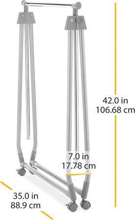 Whitmor Clothes Rack, Adjustable, White/Chrome (Silver)