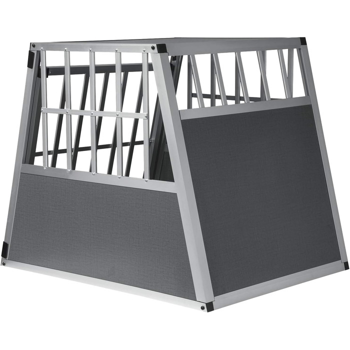 Транспортна переноска для собак та котів EUGAD, алюмінієва, 65x85x71 см, сіра