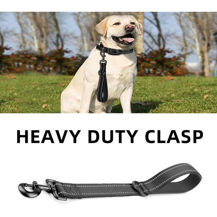 Автомобільний поводок для собак Yuiturt: безпечний, короткий, з відбиваючими елементами та ручкою