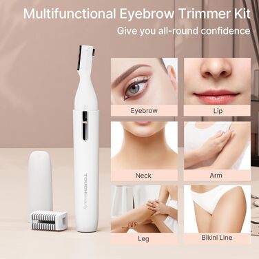 TOUCHBeauty AG-1658W: Професійний триммер для тіла та обличчя (білий) - для носа, брів, вух та обличчя