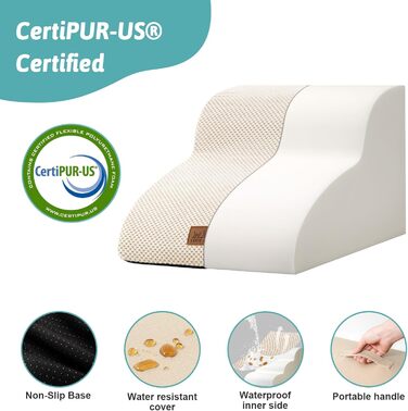 Сходинки для собак маленьких порід, 2 шт. - м'який матеріал, антиковзаюча поверхня, 2 сходинки (40x50x30 см)