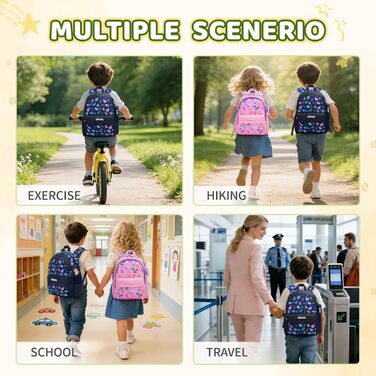 Дитячий рюкзак SUN EIGHT для хлопчиків та дівчаток: легкий, для школи, садка, подорожей. Міцний, фіолетовий та темно-синій