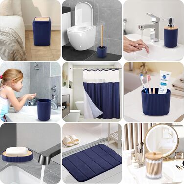 Комплект аксесуарів для ванної кімнати: душовий завіс та килимки (темно-зелений)