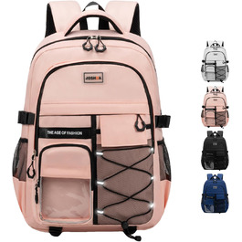 Водонепроникний рюкзак для школи: великий, міцний, для підлітків та дорослих (рожевий)