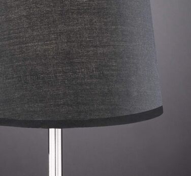 WOFI Настільна лампа Cesena 1-лампова, чорна, 14 x 14 x 32 см, тканинний абажур, 832401100000