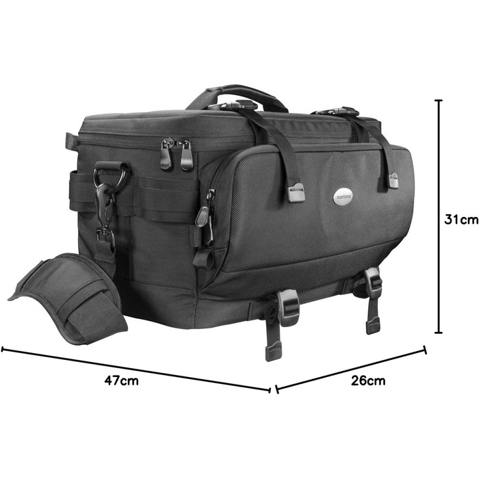 Сумка для камери Mantona New York з внутрішнім розділенням: для об'єктивів, системних та дзеркальних камер, аксесуарів, з дощовиком та регульованим ременем