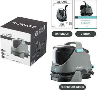 Вагзасув - очищувач плям для килимів, диванів, килимків, м'яких меблів, сходів, авто - потужний килимовий очищувач - пристрій для чищення м'яких меблів 650W, 1,4L, сірий/блакитний