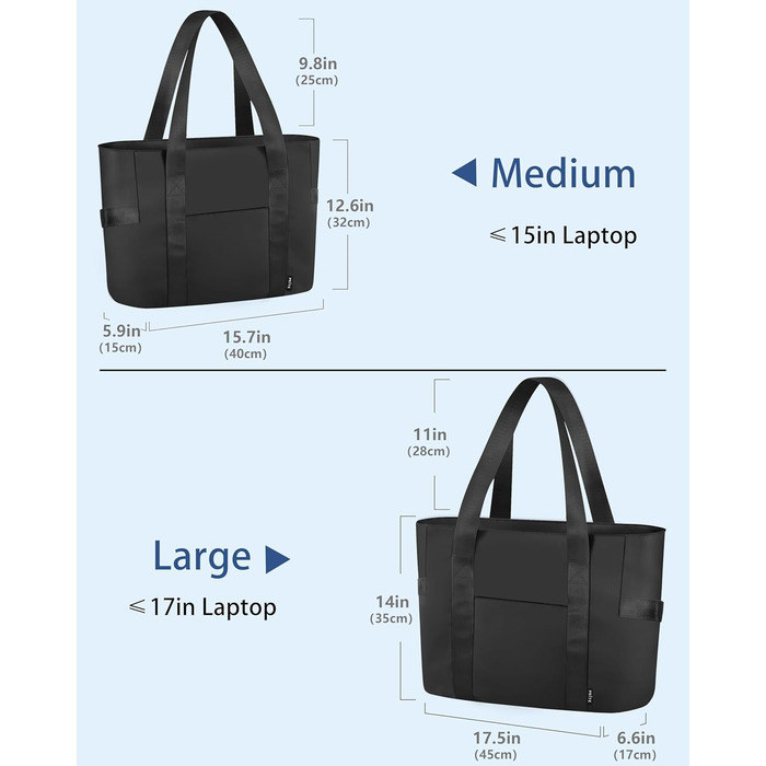 Laptop Bag for Danes, waterproof shoulder bag with 40.6 cm computer compartment for work, school, travel, violet (L, Black Large)
