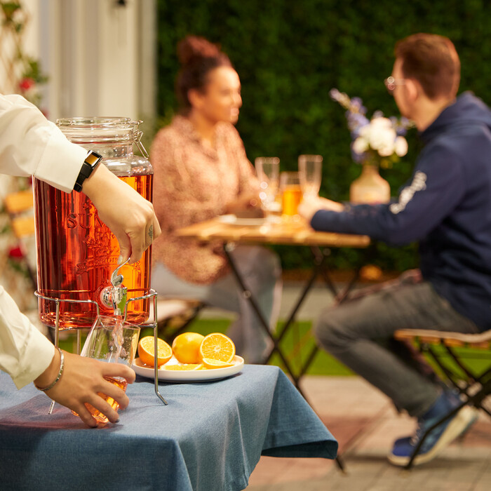 Relaxdays 5 L Drink Dispenser with Stand