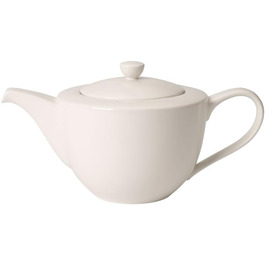 Villeroy & Boch For Me Teapot, White Porcelain Teapot with Handle and Lid made of Premium Porcelain, Dishwasher-Safe, 1300 ml